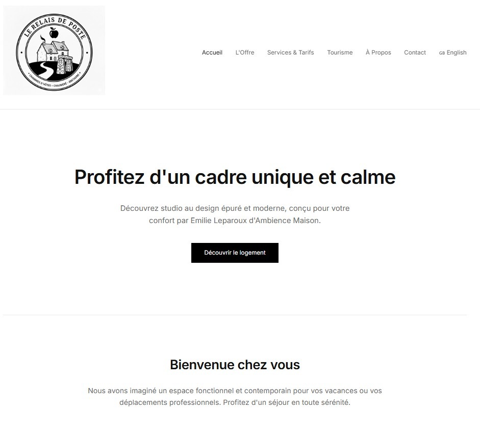 première version du site internet réalisé par l'ia de gemini